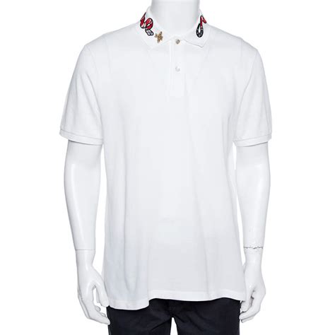 white gucci polo snake|Gucci polo snake collar.